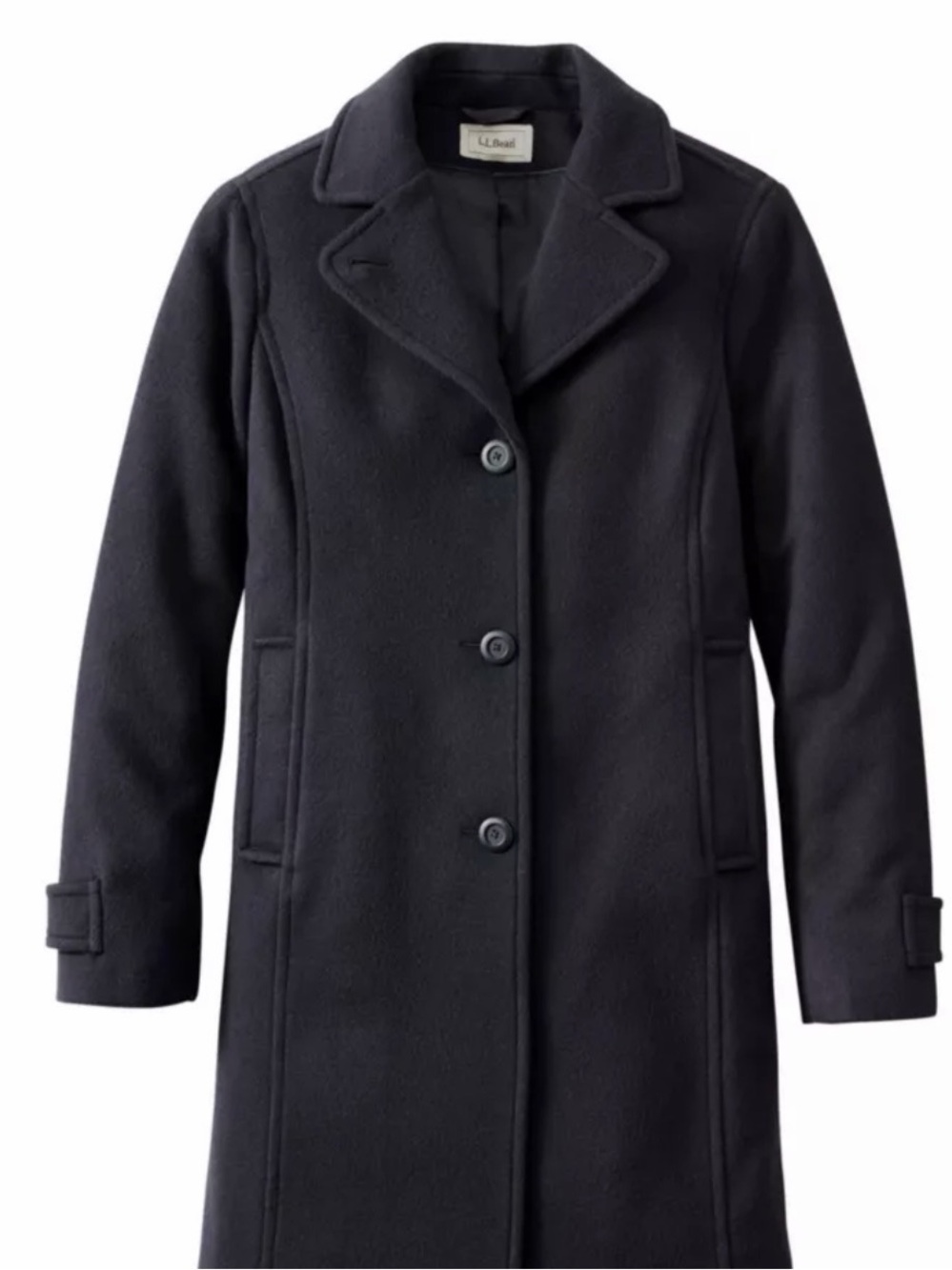 NWT L.L. Bean Women's Classic Lambswool Polo Coat